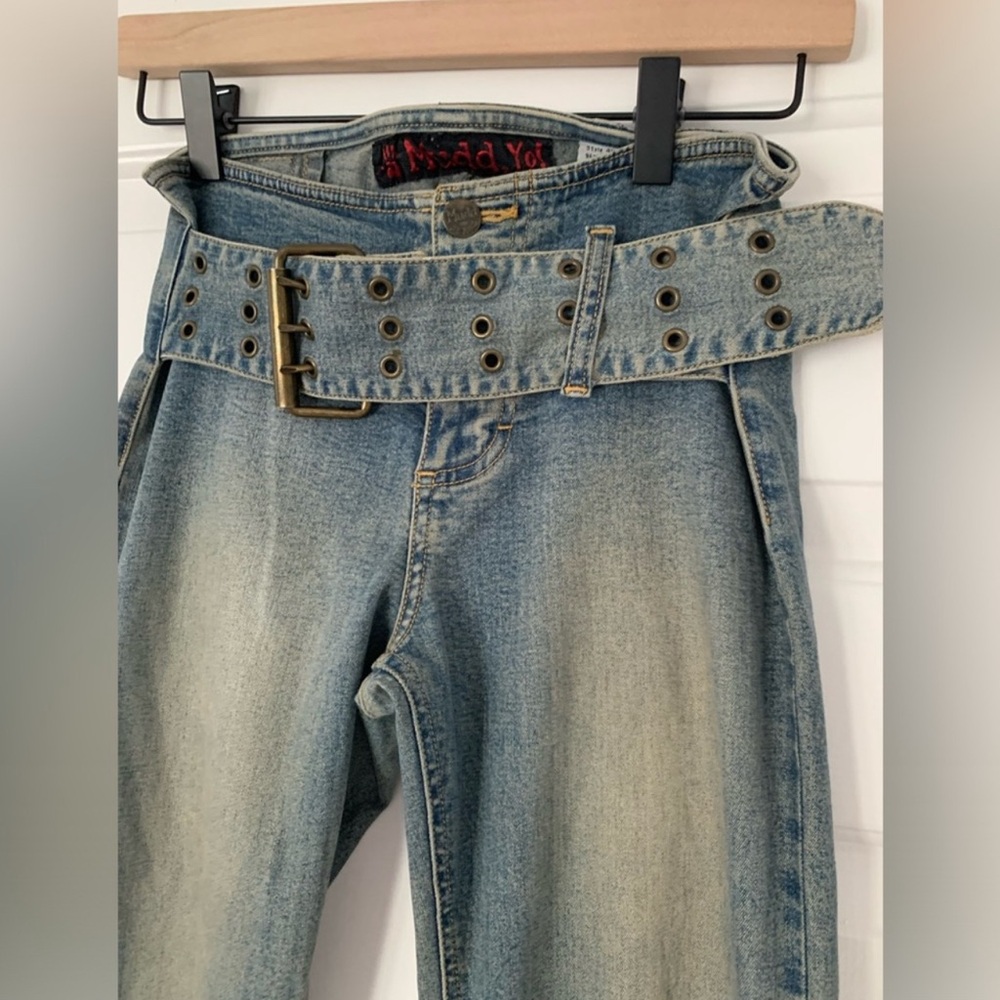Women's Blue MUDD Jeans with Belt